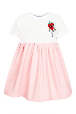 Fendi Children Приталенное платье с аппликацией