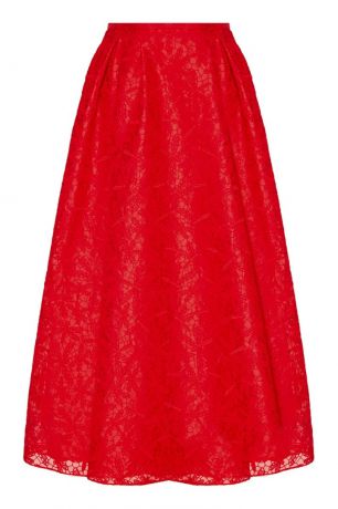 Rochas Красная юбка с ажурным верхом