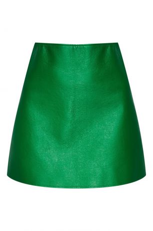 Courreges Зеленая юбка-мини из хлопка