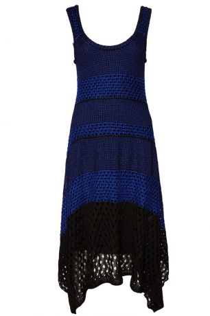 Proenza Schouler Синее вязаное платье