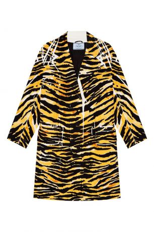 Prada Пальто с тигровым принтом