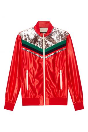 Gucci Красная олимпийка с пайетками