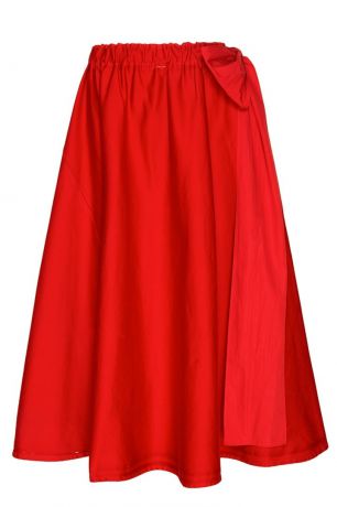 Prada Красная юбка с крупными складками
