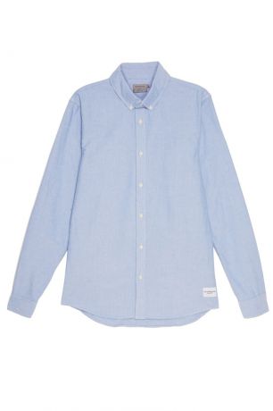 Calvin Klein Приталенная голубая рубашка