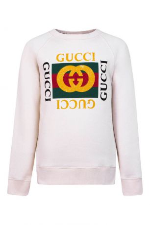 Gucci Children Бежевый джемпер с логотипом