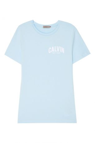 Calvin Klein Голубая футболка с надписью