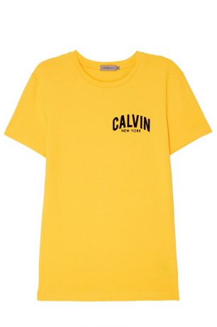 Calvin Klein Желтая футболка из хлопка