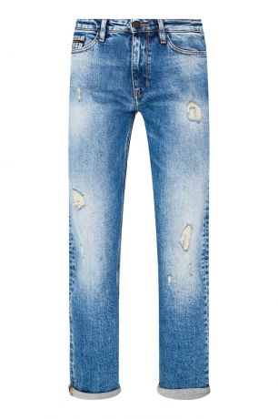 Calvin Klein Синие джинсы с потертостями