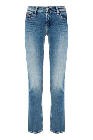 Calvin Klein Синие прямые джинсы с потертостями