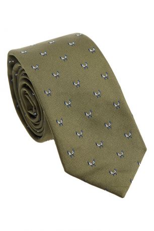 Fendi Зеленый галстук с жаккардовым узором