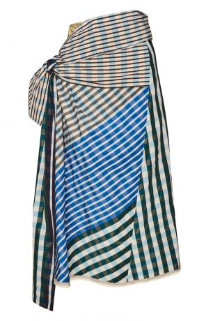 Marni Комбинированная юбка с драпировкой