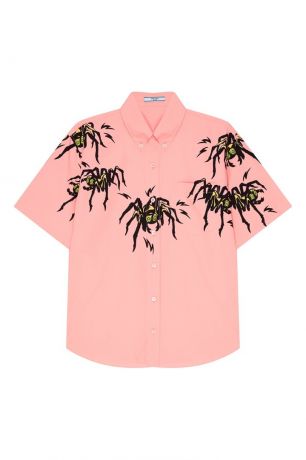 Prada Розовая рубашка с пауками