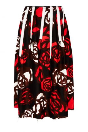 Marni Хлопковая юбка с розами