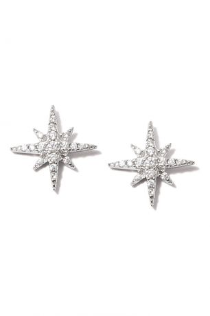 Dzhanelli Jewellery Серьги-гвоздики со звездами