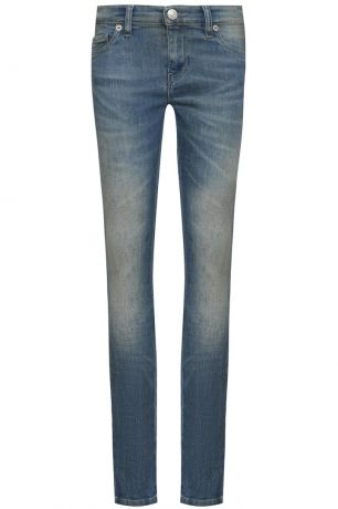 John Galliano Children Синие прямые джинсы с потертостями