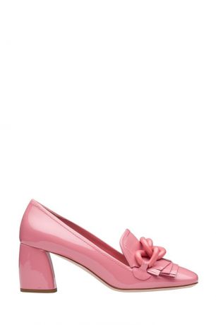Miu Miu Розовые лакированные туфли с цепочкой