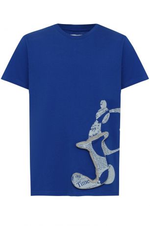 John Galliano Children Синяя футболка с аппликацией