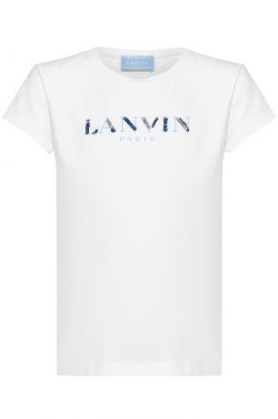 Lanvin Белая футболка с логотипом