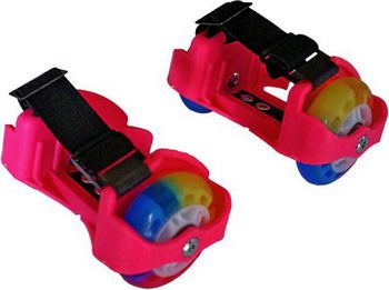 Детские роликовые коньки Moby Kids 2 колеса свет розовые