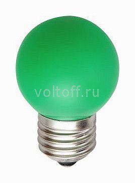 Лампа светодиодная Feron LB-37 E27 220В 1Вт зеленый цвет 25117