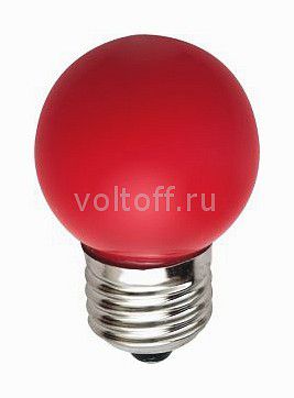 Лампа светодиодная Feron LB-37 E27 220В 1Вт красный цвет 25116