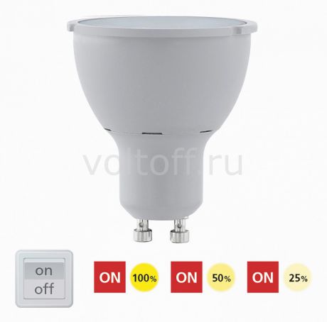 Лампа светодиодная диммируемая Eglo COB GU10 5Вт 3000K 11541