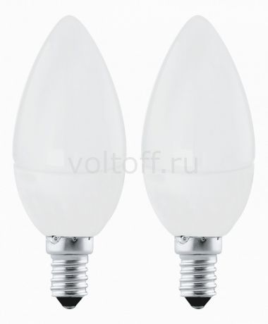 Набор из 2 ламп светодиодных Eglo С37 Valuepack E14 4Вт 3000K 10792