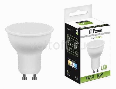 Лампа светодиодная Feron LB-560 GU10 9Вт 220В 4000 К 25843