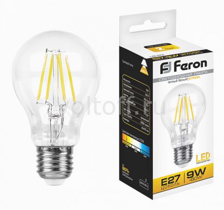 Лампа светодиодная Feron LB-63 E27 9Вт 230В 2700 K 25631