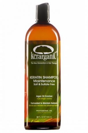 Kerarganic Кератиновый шампунь безсульфатный для домашнего ухода, 946 мл