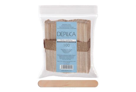 Depilica Шпатели деревянные одноразовые (для тела) Disposable Wooden Body spatulas, 100 шт