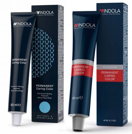 Indola Стойкая крем-краска для волос Profession, 60 мл (новый и старый дизайн, 117 оттенков), 1.0 черный, 60 мл