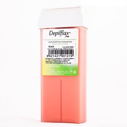 Depilflax Воск в картридже ROSA Розовый для средних и жестких волос, 110 гр
