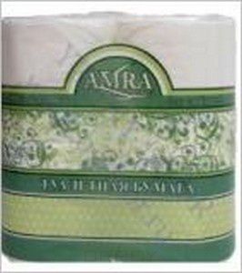 Igrobeauty Туалетная бумага "Amra" 2-х слойная, без аромата, белая, 4 шт