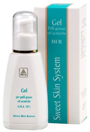 Sweet Skin System Гель для жирной проблемной кожи Gel Pelli Grasse E Acneiche AHA 10%, 150 мл