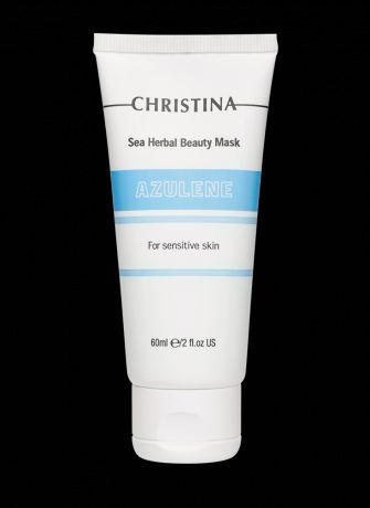 Christina Маска красоты на основе морских трав для чувствительной кожи «Азулен» Sea Herbal Beauty Mask Azulene for sensitive skin, 60 мл