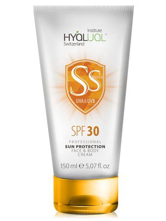 Hyalual Солнцезащитный крем Fase&Body Cream Safe Sun SPF30, 150 мл