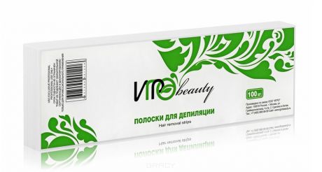 Igrobeauty Бумага в полосках для депиляции, 7х22 см (5 цветов), Желтая, 100 шт