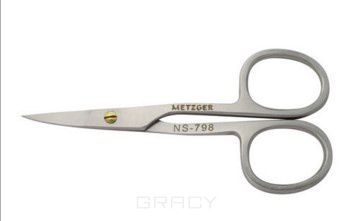 Metzger Ногтевые ножницы, изогнутые, матовые, размер:10 см, NS-798-D (CVD)