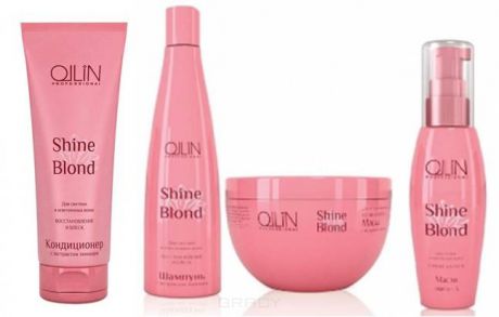 OLLIN Professional Набор Shine Blond для блондинок (шампунь, кондиционер, маска, масло)