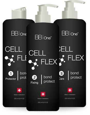 BB One Набор CellFlex Защита связей в волосах при химических воздействиях, реконструкция Шаг 1 + Шаг 2 + Шаг 3, 250/250/250 мл