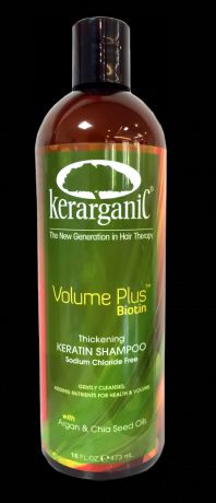 Kerarganic Безсульфатный кератиновый шампунь с Биотином «Объем плюс биотин», 473 мл