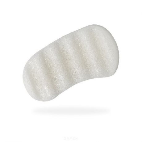 The Konjac Sponge Co Спонж для мытья тела экстра-большой Big Body Buffer Pure White, 1 шт, премиум-упаковка