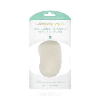 The Konjac Sponge Co Спонж для умывания лица Premium Face Mouse Sponge Pure White 100% (премиум-упаковка)