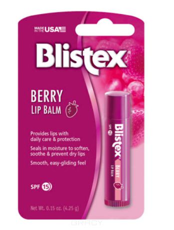 Blistex Бальзам для губ лечебный ягодный Medicated Berry Balm, SPF 15