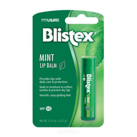 Blistex Бальзам для губ лечебный мятный Medicated Mint Balm, SPF 15