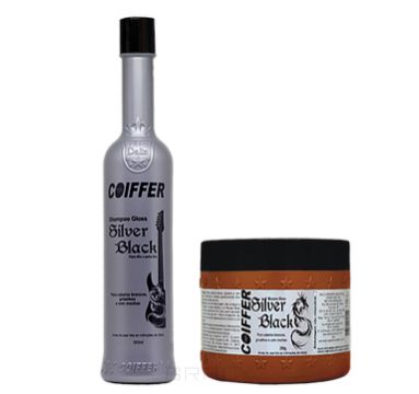 Coiffer Набор для увлажнения и придания волосам темных оттенков Black Silver (300 мл + 250 г)
