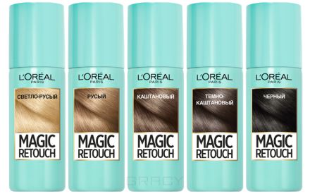 L'Oreal Тонирующий спрей Magic Retouch, 75 мл (7 оттенков), 5 Светло русый, 75 мл