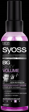 Syoss Спрей для укладки волос Сенсационный объем Big Sexy Volume, 150 мл