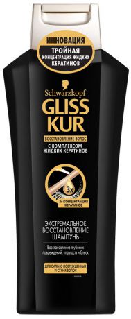 Gliss Kur Шампунь Экстремальное восстановление для сильно поврежденных и сухих волос, 400 мл